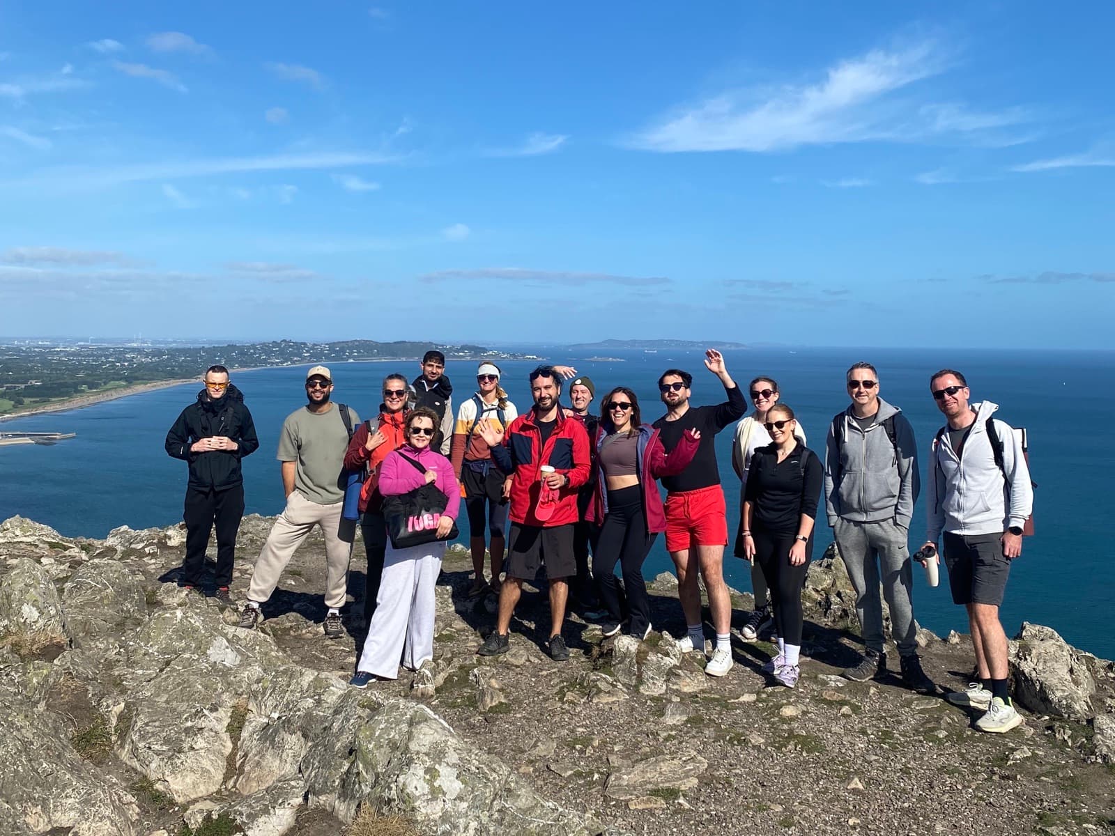 A group on the hike at Bray Head.