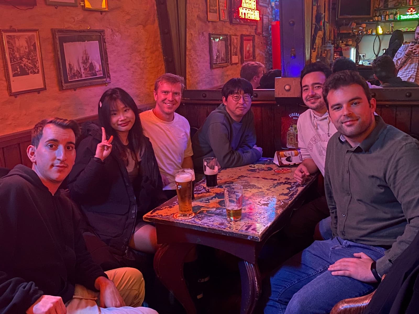 A Friday night social around a table at O'Reilly's.