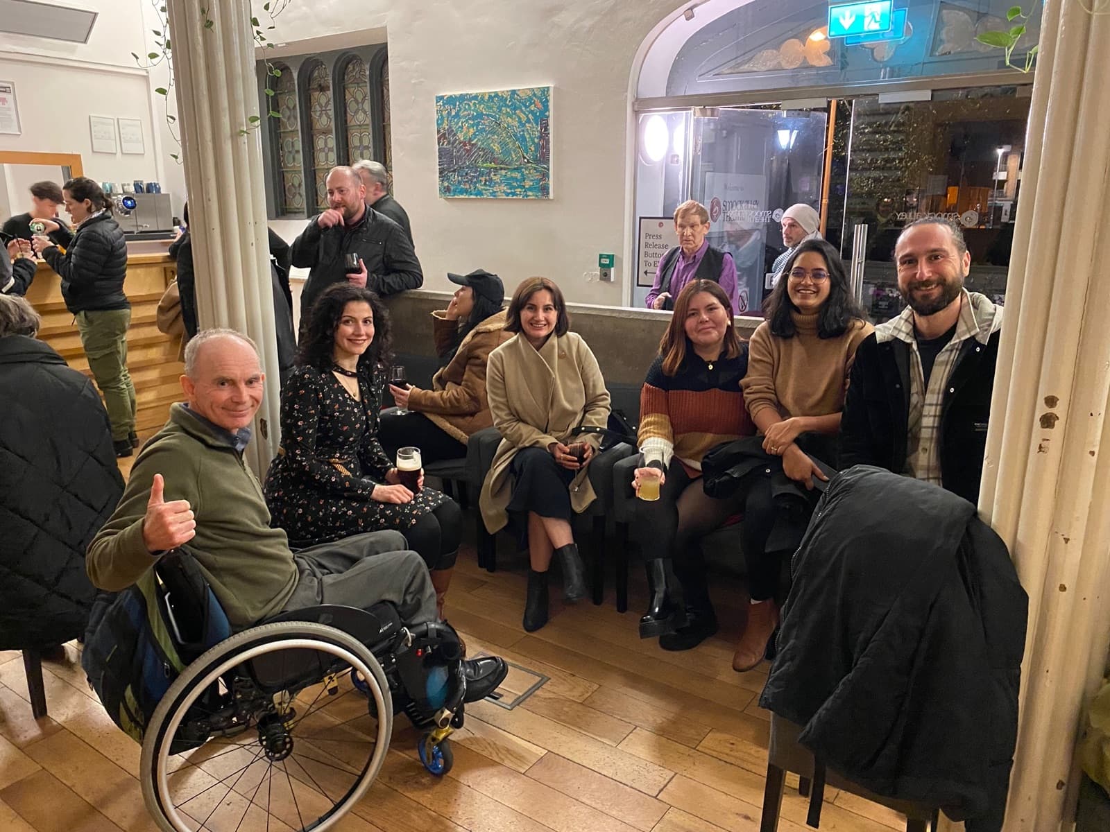 People together for an evening at Smock Alley Theatre.